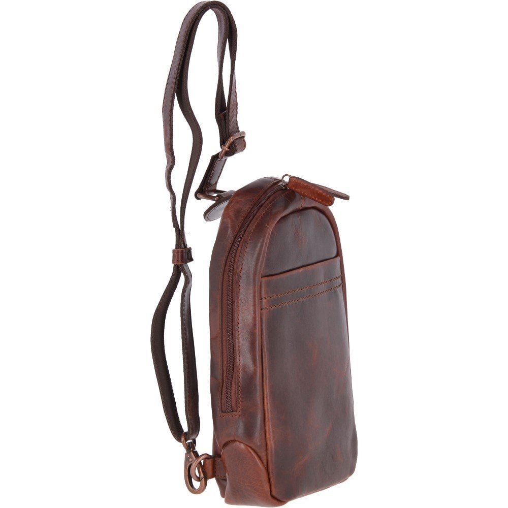 Vintage Leather Single Strap Sling Bag Tan : Perry – Piccadilly Accessories