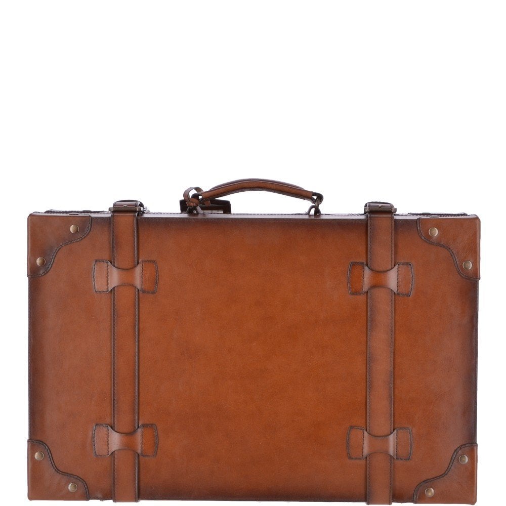 Vegetable Tanned Leather Vintage, Brown Leather Suitcase
